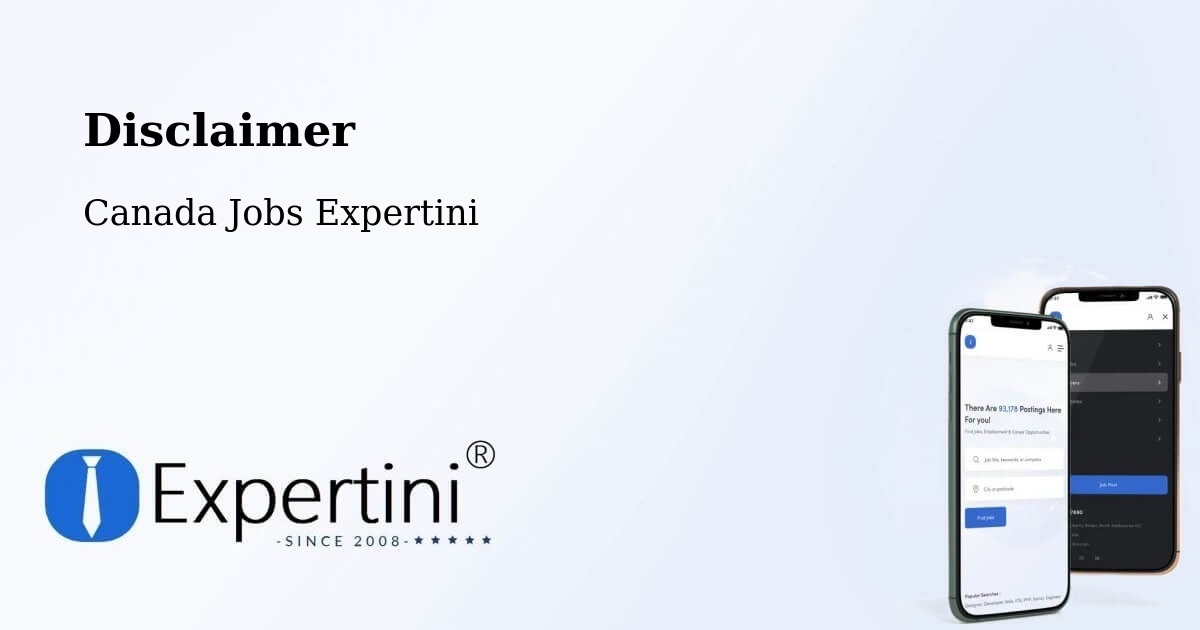Disclaimer – Windsor - Canada Jobs Expertini